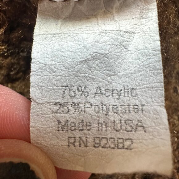 PrAna Vintage Brown Teddy Gorpcore Outdoors Sweater Men's Size Large - Picture 6 of 6